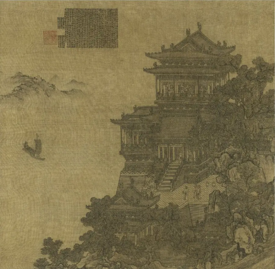 元夏永《滕王阁图》，上海博物馆藏
