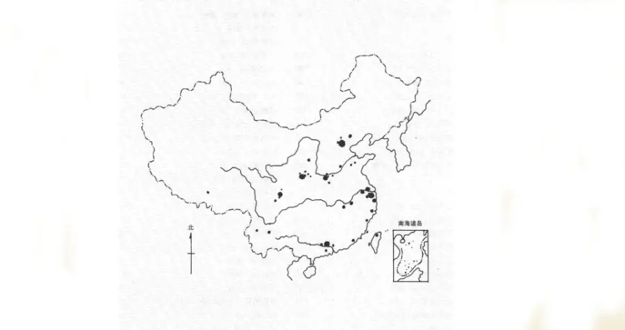 中国古代园林分布图