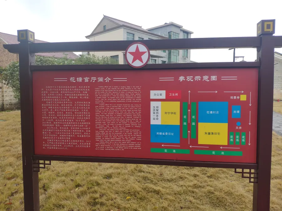 花塘官厅简介及参观示意图